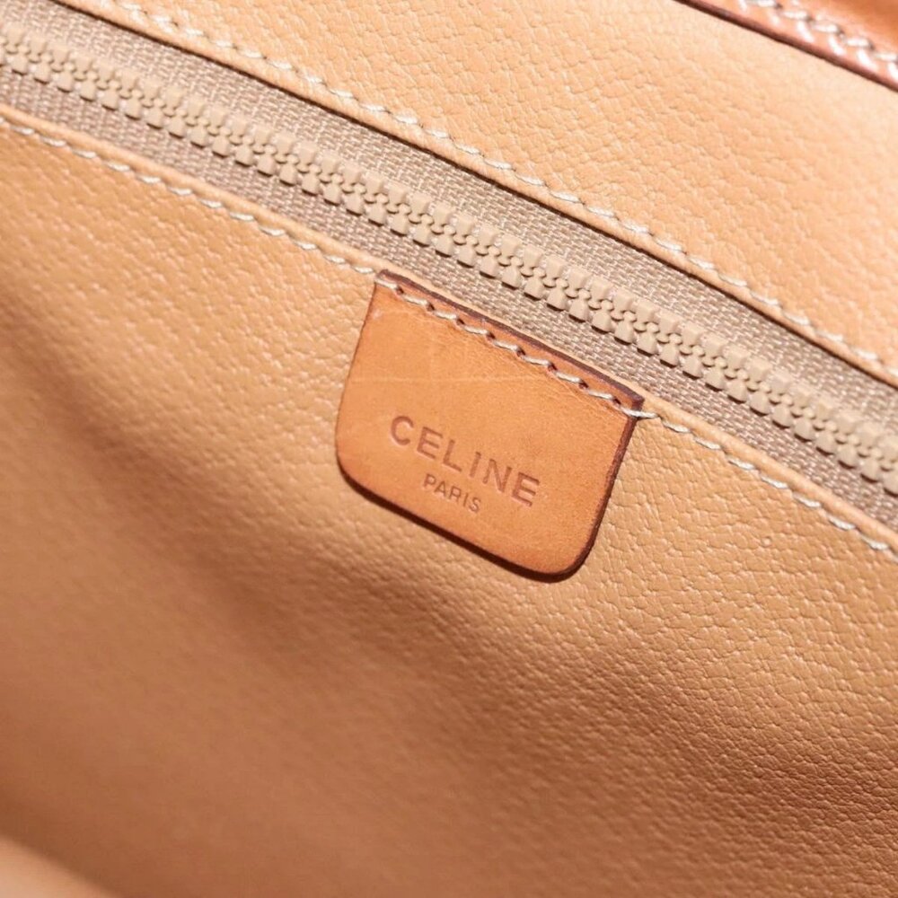 CELINE Macadam Canvas Shoulder Bag Beige Gold Auth - Picture 10 of 16